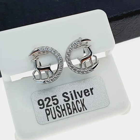 "925 sterling silver luxury CZ earrings for women/girls, Best for RJUS2226 - Picture 9 of 10